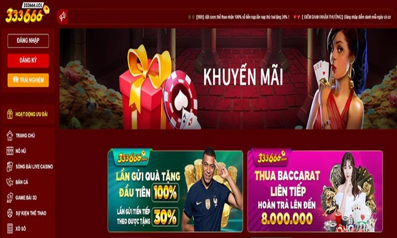 Đăng ký 333666 nhận được các chương trình ưu đãi nào?